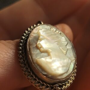 Cameo Mother of Pearl Antique Necklace